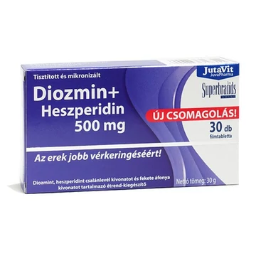 Jutavit Diozmin + Heszperidin 500mg filmtabletta 30X Jutavit Diozmin + Heszperidin 500mg filmtabletta 30X