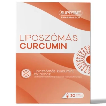 Supreme Pharmatech Liposzómás Curcumin (Kurkumin) kapszula – 30db Supreme Pharmatech Liposzómás Curcumin (Kurkumin) kapszula – 30db