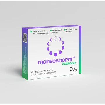 Mensesnorm™ Balance barátcserje, méhpempő és myo-inozitol - női ciklust támogató tabletta 30db Mensesnorm™ Balance barátcserje, méhpempő és myo-inozitol - női ciklust támogató tabletta 30db