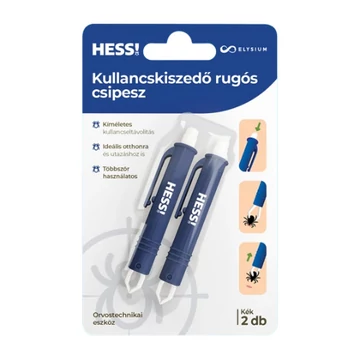 Elysium HESS! kullancskiszedő rugós csipesz - kék - 2 db/készlet