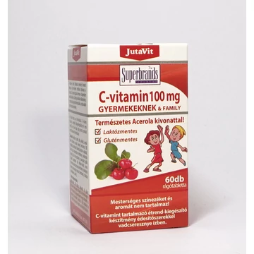 Jutavit C-vitamin 100mg gyermekeknek Acerola kivonattal 60db Jutavit C-vitamin 100mg gyermekeknek Acerola kivonattal 60db