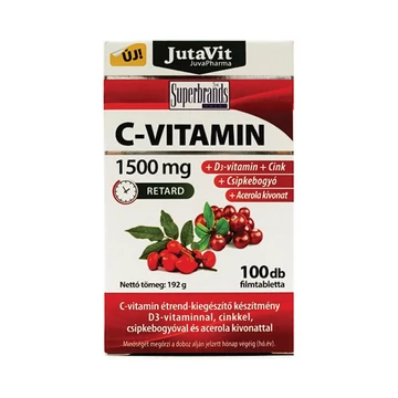 Jutavit C-vitamin 1500 mg csipkebogyóval 100X Jutavit C-vitamin 1500 mg csipkebogyóval 100X