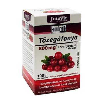 JutaVit Tőzegáfonya 800 mg + aranyvessző kivonat 100X