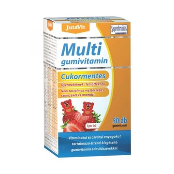 JutaVit Multivitamin eper ízű cukormentes gumivitamin 50x