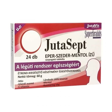 Jutavit JutaSept szopogató tabletta Eper-Szeder-Mentol 24x