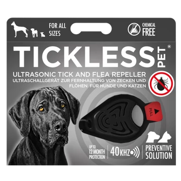 TICKLESS PET FEKETE ULTRAHANGOS KULLANCS- ÉS BOLHARIASZTÓ