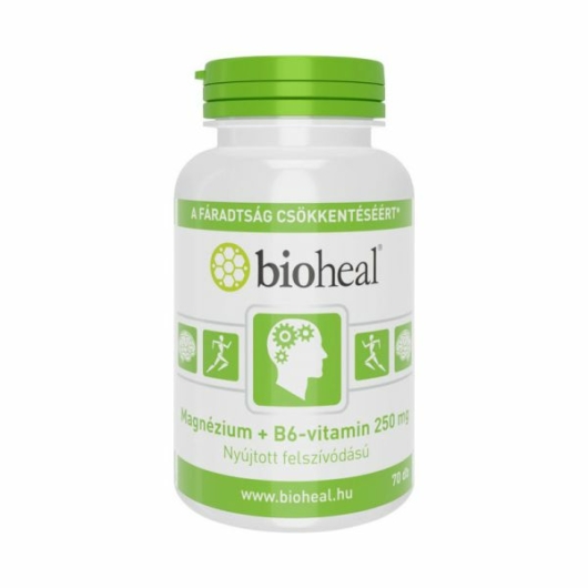 Bioheal Magnézium + B6-vitamin szerves nyújtott felszívódású 70x