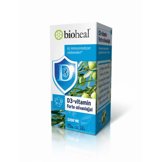 Bioheal D3-vitamin Forte olivaolajjal 3200NE 70x Lejárat közeli