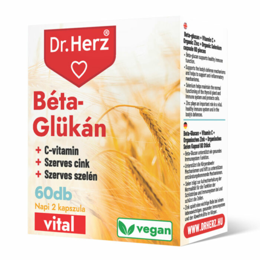 Dr. Herz Béta-glükán + Szerves cink, szelén + C-vitamin 60x
