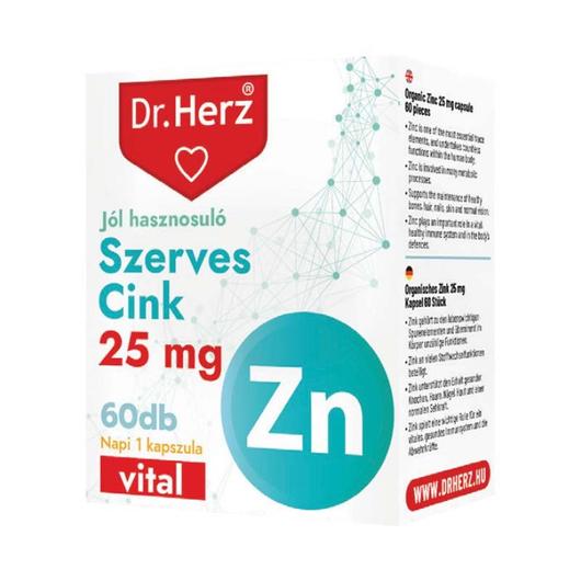 Dr. Herz Szerves Cink 25mg 60x