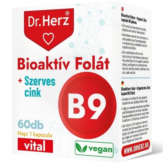 Dr. Herz Bioaktív Folát + Szerves cink 60x