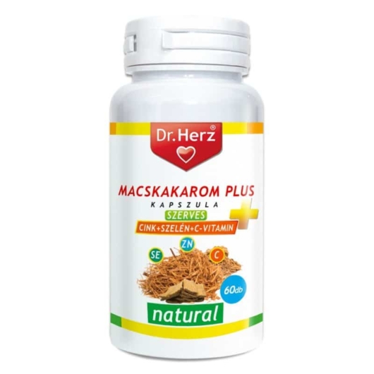 Dr. Herz Macskakarom + Szerves cink + Szelén + C-vitamin 60x