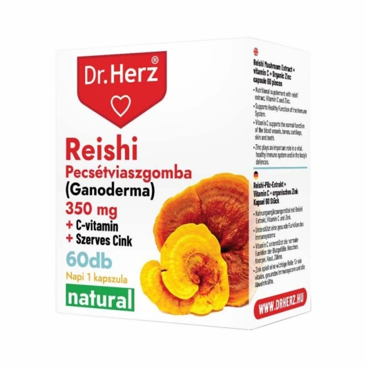 Dr. Herz Reishi 350mg + C-vitamin + Szerves Cink 60x
