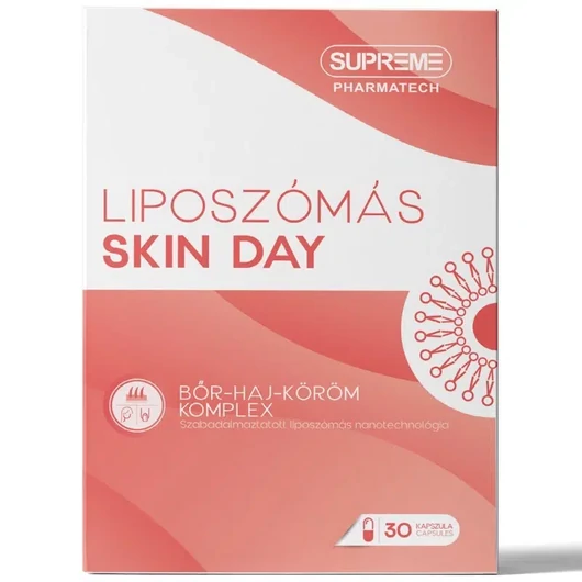 Supreme Pharmatech Liposzómás Skin Day – bőr-haj-köröm komplex kapszula – 30db