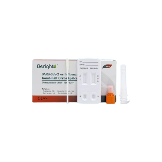 ALLTEST Beright COVID-19 Ag és influenza A+B kombinált otthoni gyorsteszt - 1 db tesztkészlet (orrlyukpálcás)