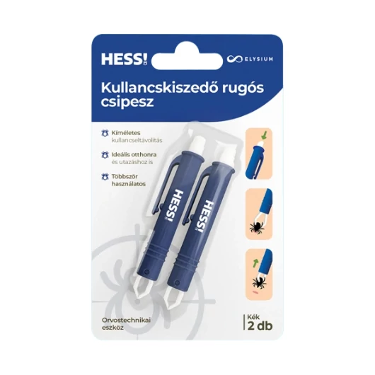 Elysium HESS! kullancskiszedő rugós csipesz - kék - 2 db/készlet Elysium HESS! kullancskiszedő rugós csipesz - kék - 2 db/készlet