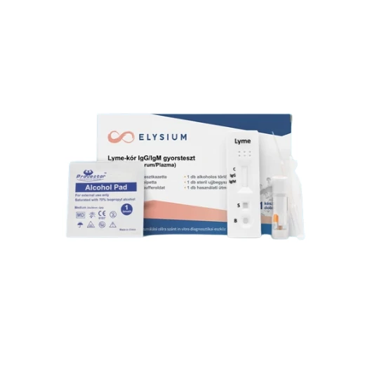 Elysium Lyme-kór IgG/IgM gyorsteszt - 1 db tesztkészlet (ujjbegyvérből) - Lejárati idő: 2027-04-30
