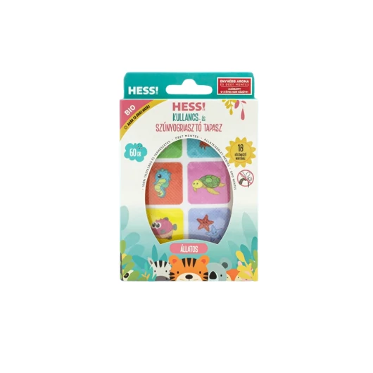 Elysium HESS! kullancs- és szúnyogriasztó állatos tapasz enyhébb aromával (0-3 éves kor között) - 60 db