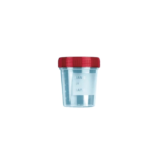 Elysium steril vizeletgyűjtő pohár csavaros tetővel - 120 ml
