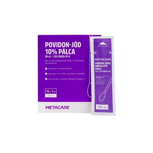 METACARE povidon-jód 10% tamponpálca - 15 x 1 db - 30 ml METACARE povidon-jód 10% tamponpálca - 15 x 1 db - 30 ml