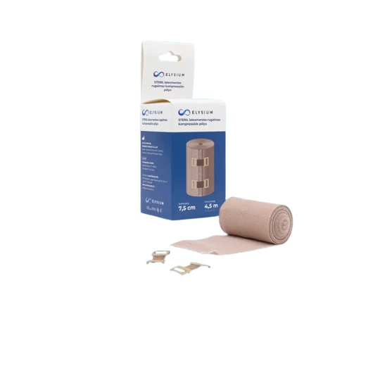 Elysium steril, latexmentes, rugalmas kompressziós pólya - 7,5 cm x 4,5 m