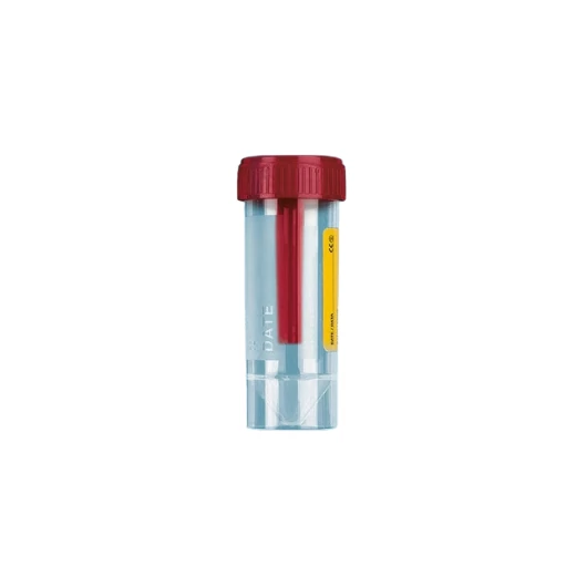 Elysium steril széklettartály kanállal, csavaros kupakkal - 30 ml