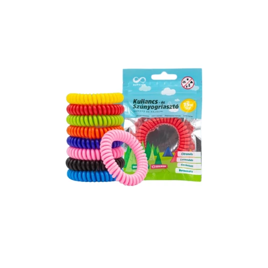 Elysium kullancs- és szúnyogriasztó szilikon karkötő és hajgumi