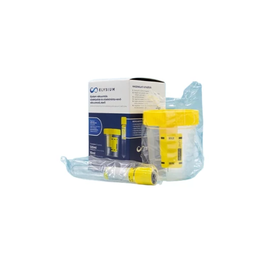 Elysium steril vákuumtűs vizeletgyűjtő pohár és vizeletminta-vevő vákuumcső