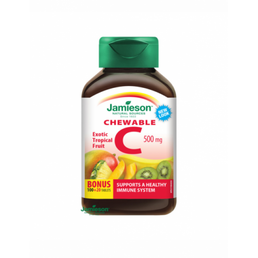 Jamieson C-vitamin 500mg trópusi rágótabletta 120x