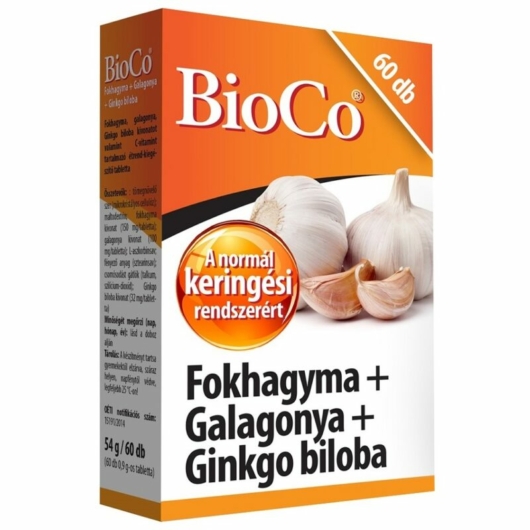 BioCo Fokhagyma + Galagonya + Ginkgo biloba 60x