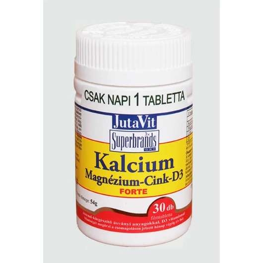 Jutavit Kalcium+Magnézium+Cink forte tabletta 30X