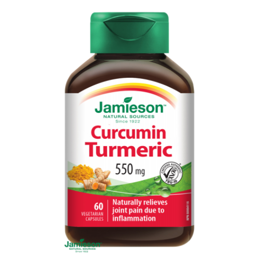 Jamieson Kurkuma 550 mg növényi kivonatot tartalmazó étrend-kiegészítő 60x