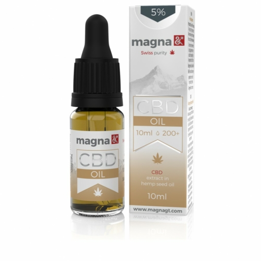 Magna G&T CBD 5% (kendermagolajban) 10 ml, 500 mg, CBD tartalom, táplálékkiegészítő