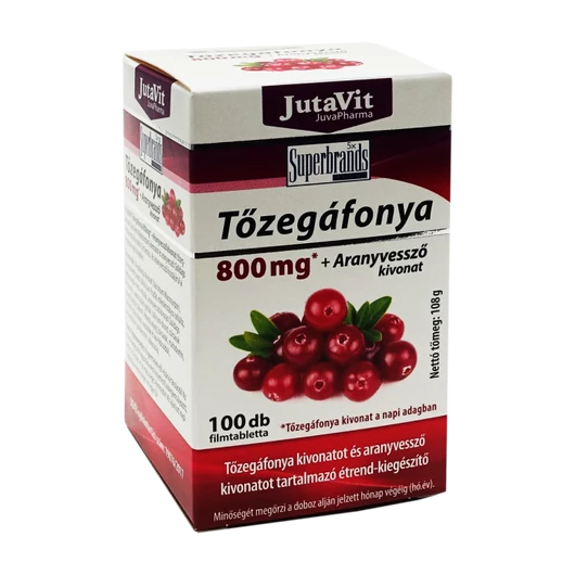 JutaVit Tőzegáfonya 800 mg + aranyvessző kivonat 100X