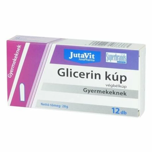 Jutavit Glicerin végbélkúp 1500mg Gyermekeknek 12X