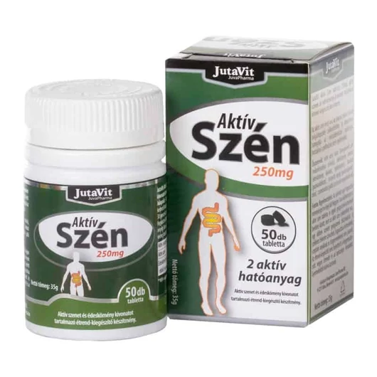 Jutavit Aktív szén tabletta 250mg 50x