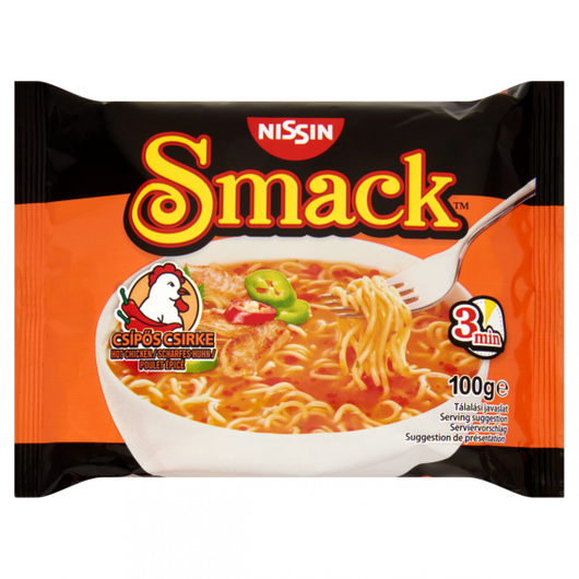 Nissin Smack instant tésztaleves csípős csirke ízesítéssel 100g