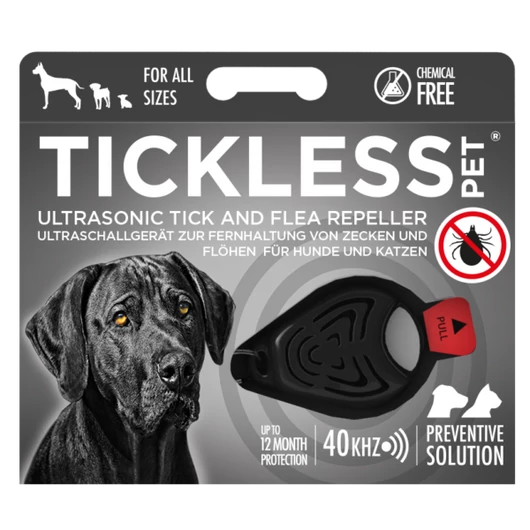 TICKLESS PET FEKETE ULTRAHANGOS KULLANCS- ÉS BOLHARIASZTÓ